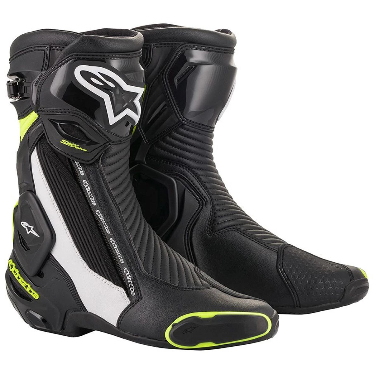 Alpinestars SMX Plus V2 Boots - Black White Yellow 4 Alpinestars SMX Plus V2 Boots - Black White Yellow - Image 2