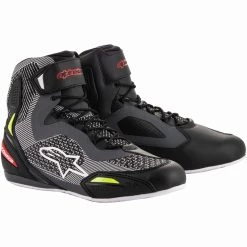 Alpinestars Faster-3 Rideknit Shoes - Blk Gry Red Yellow