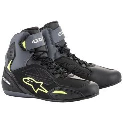 Alpinestars Faster-3 Drystar Shoes WP - Black Grey Yellow