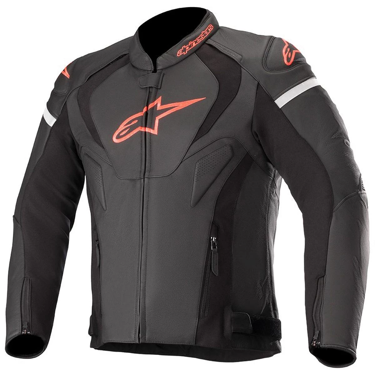 Alpinestars Jaws V3 Leather Jacket - Black Red 3 Alpinestars Jaws V3 Leather Jacket - Black Red