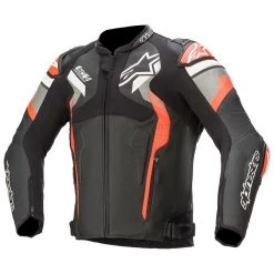 Alpinestars Atem Leather Jacket V4 - Black Grey Red