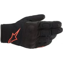 Alpinestars S Max Drystar Gloves WP - Black Red Fluo