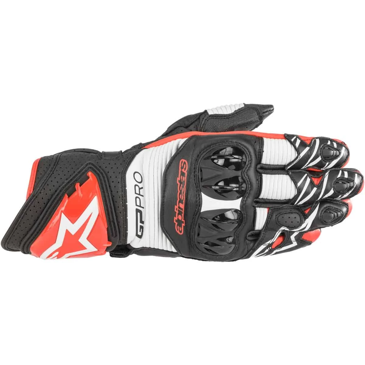 Alpinestars GP Pro R3 Gloves - Black White Red 3 Alpinestars GP Pro R3 Gloves - Black White Red