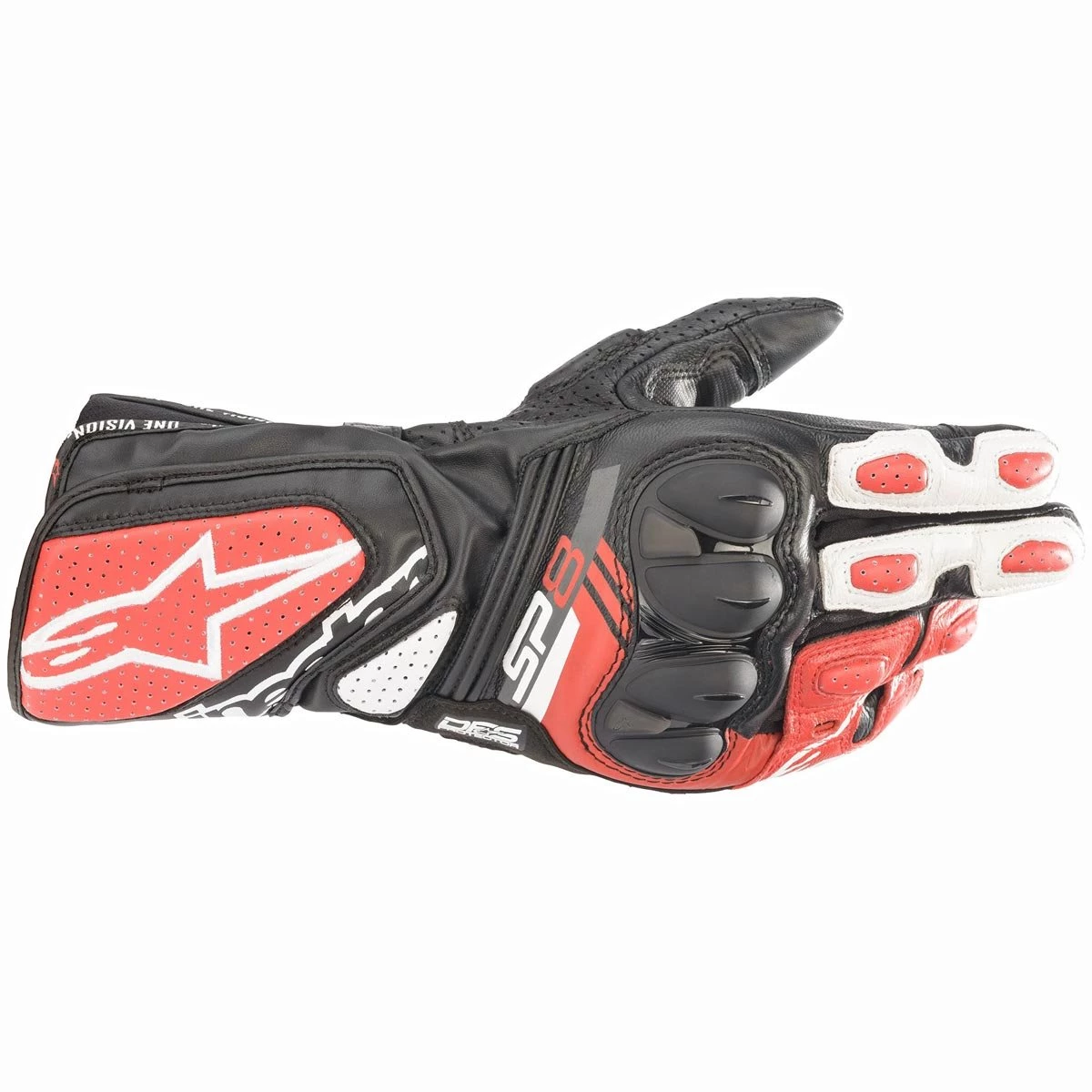 Alpinestars SP-8 V3 Gloves - Black White Red 3 Alpinestars SP-8 V3 Gloves - Black White Red