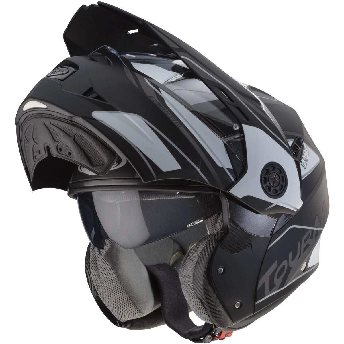 Caberg Tourmax Marathon Helmet - Black White Anthracite 4 Caberg Tourmax Marathon Helmet - Black White Anthracite - Image 2