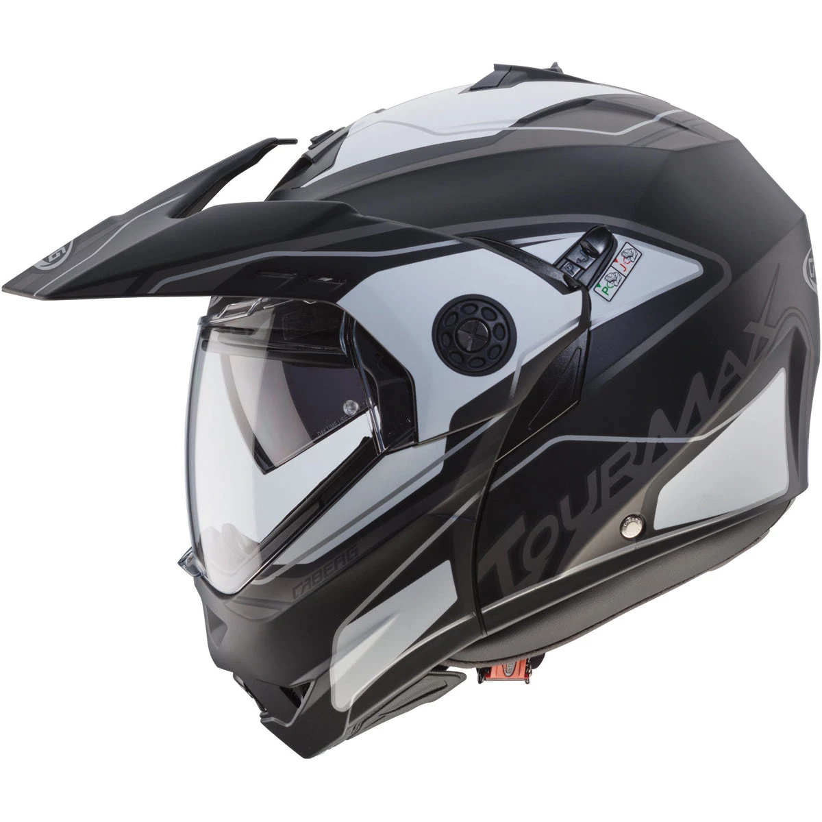 Caberg Tourmax Marathon Helmet - Black White Anthracite 5 Caberg Tourmax Marathon Helmet - Black White Anthracite - Image 3