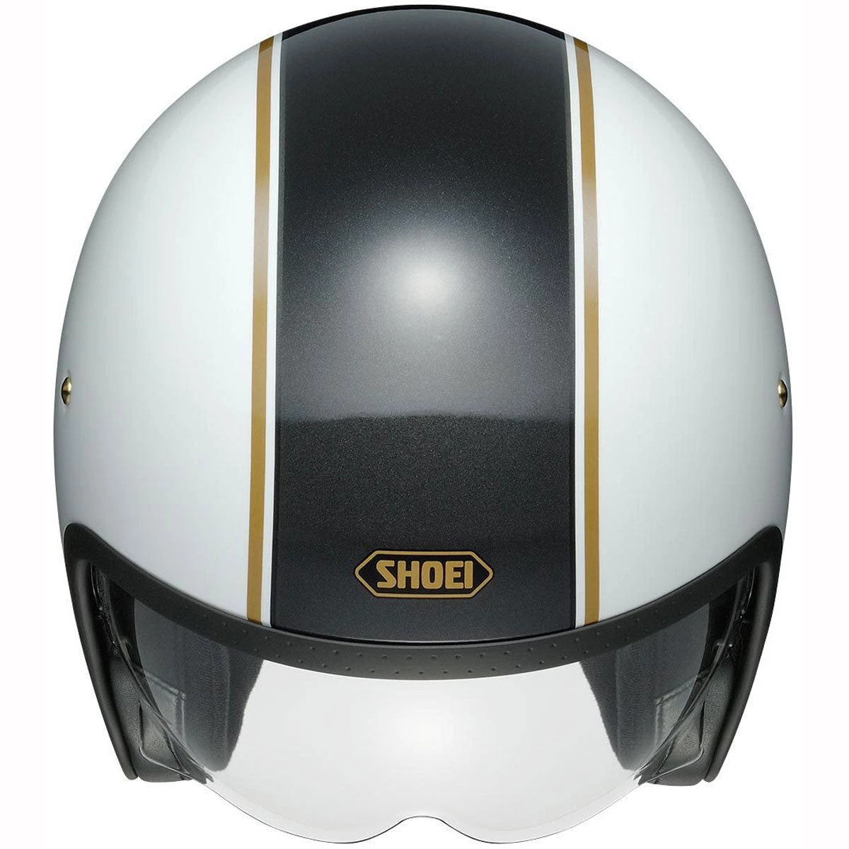Shoei J-O Carburettor TC6 Helmet - White Black Gold 4 Shoei J-O Carburettor TC6 Helmet - White Black Gold - Image 2