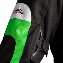 RST Tractech Evo 4 Textile Jacket CE WP - Black Green -Hot Sale getgeared Shop md102365grnd main rst tractech evo 4 textile jacket ce wp black green 4