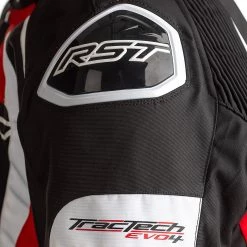 RST Tractech Evo 4 Textile Jacket CE WP - Black Red -Hot Sale getgeared Shop md102365redd main rst tractech evo 4 textile jacket ce wp black red 3