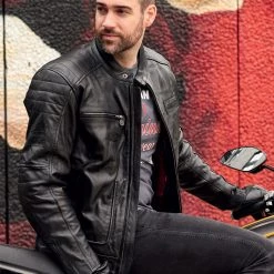 RST Roadster II Leather Jacket CE - Black -Hot Sale getgeared Shop md102833blkd main rst roadster ii leather jacket ce black 3