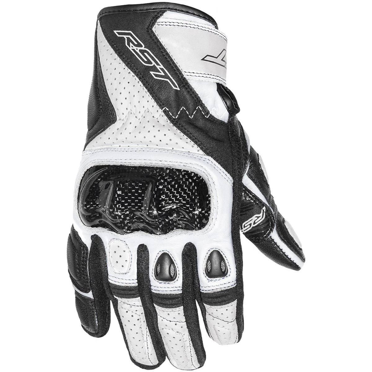 RST Stunt III Gloves 2123 CE - Black White 3 RST Stunt III Gloves 2123 CE - Black White