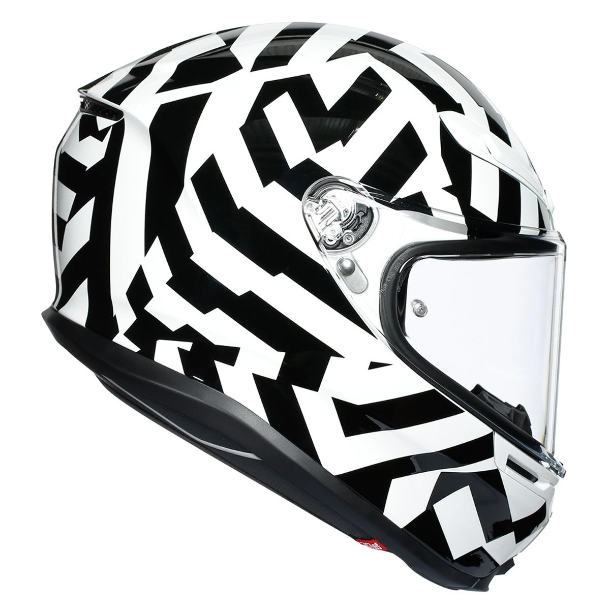 AGV K6 Secret Helmet - Black White 4 AGV K6 Secret Helmet - Black White - Image 2
