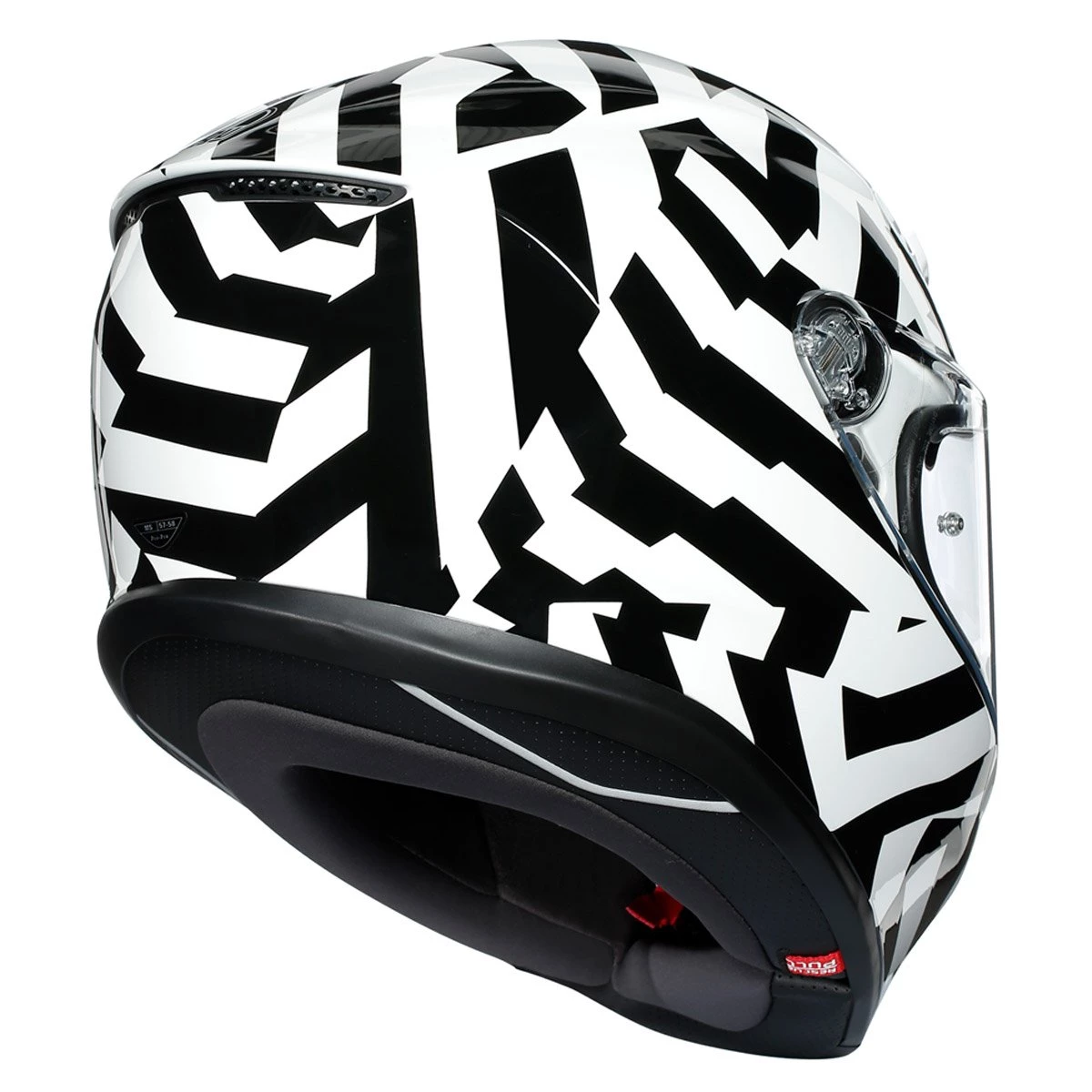 AGV K6 Secret Helmet - Black White 5 AGV K6 Secret Helmet - Black White - Image 3