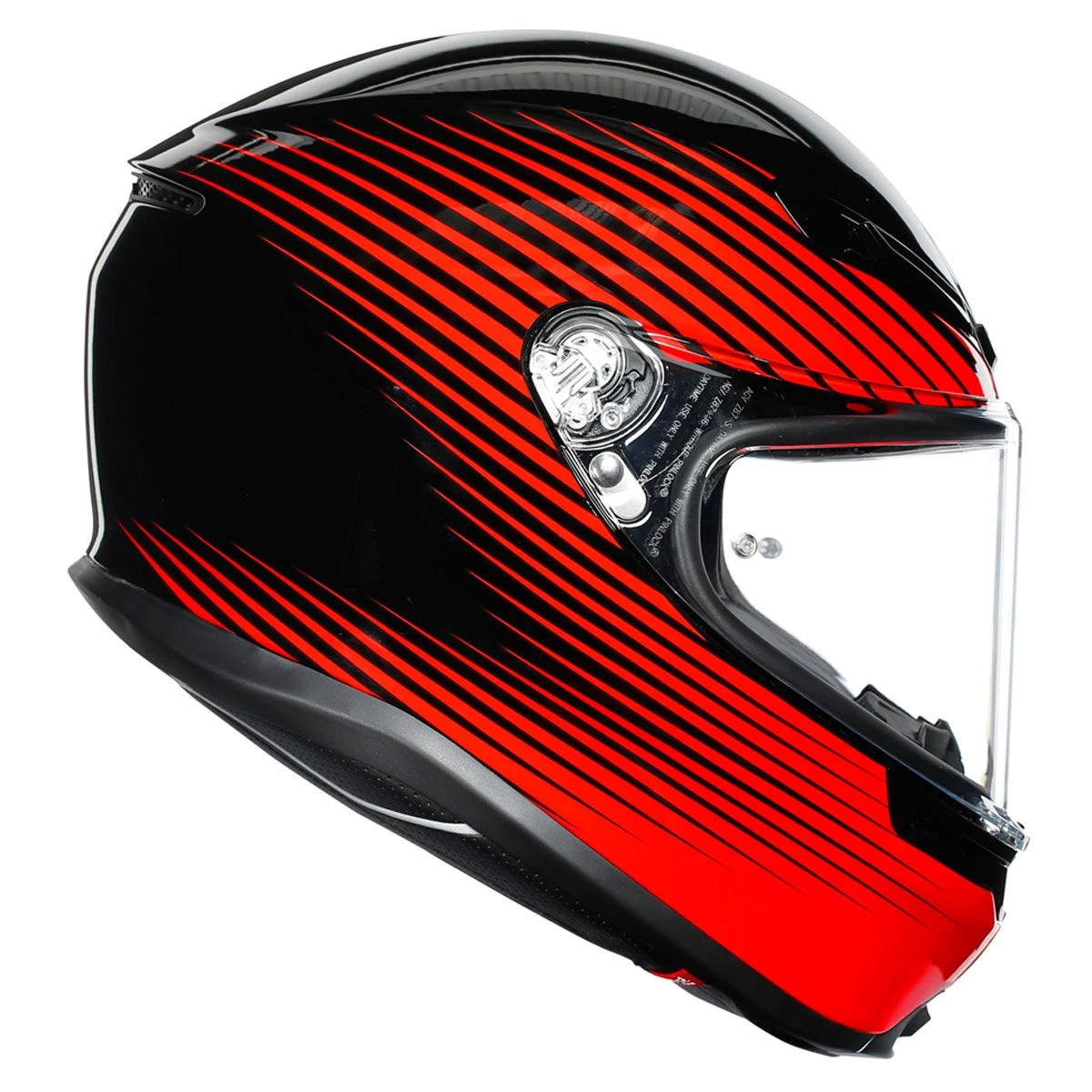 AGV K6 Rush Helmet - Black Red 4 AGV K6 Rush Helmet - Black Red - Image 2