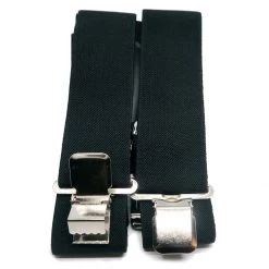 Motorcycle Trouser Braces Elasticated 2 Inch Universal Size - Black