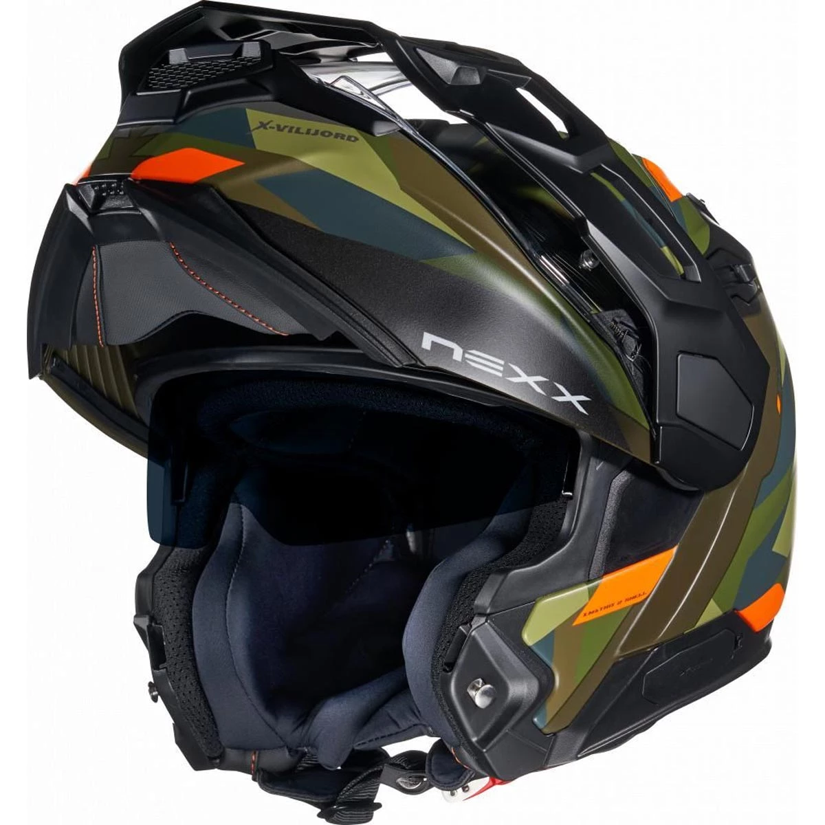 Nexx X.Vilijord Helmet Taiga - Green Orange 4 Nexx X.Vilijord Helmet Taiga - Green Orange - Image 2