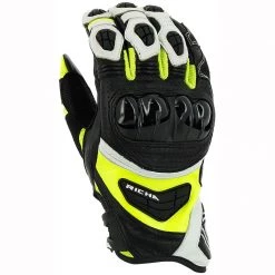 Richa Stealth Gloves - Black White Yellow