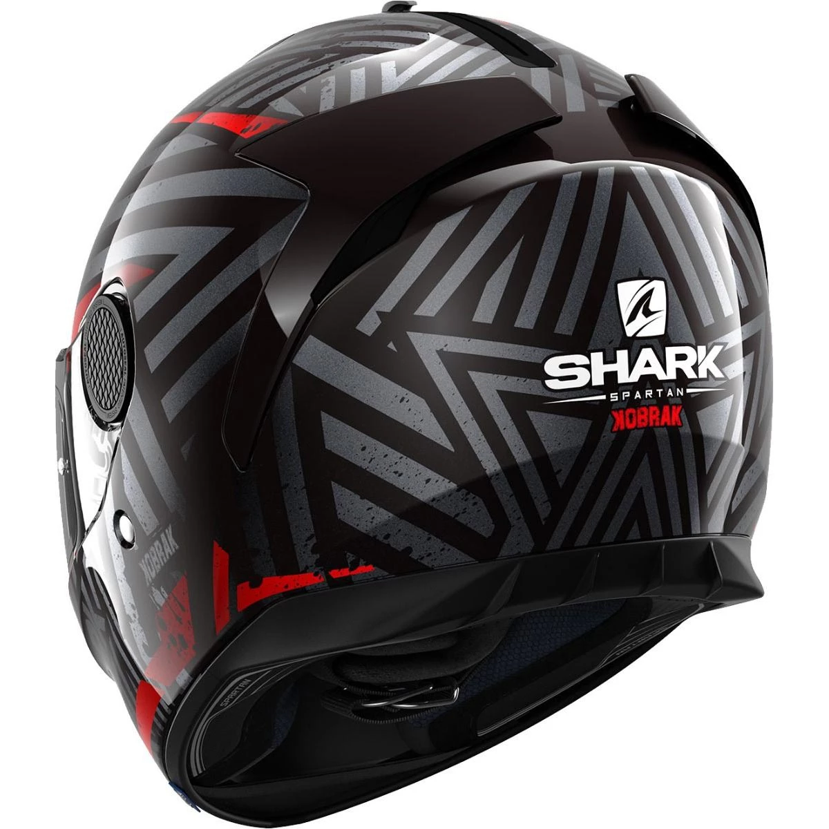 Shark Spartan Kobrak Helmet KRR - Black Red 5 Shark Spartan Kobrak Helmet KRR - Black Red - Image 3