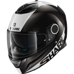 Shark Spartan Helmet Carbon Skin - Black White
