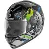 Shark Ridill Drift-R KGB Helmet - Black Green Blue -Hot Sale getgeared Shop nv210he0535ekgbd main shark ridill drift r kgb helmet black green blue 1 3