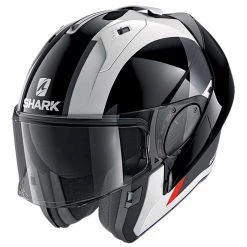 Shark Evo-ES Endless Flip Helmet WKR - White Black Red -Hot Sale getgeared Shop nv235he9806ewkrd main shark evo es endless flip helmet wkr white black red 3