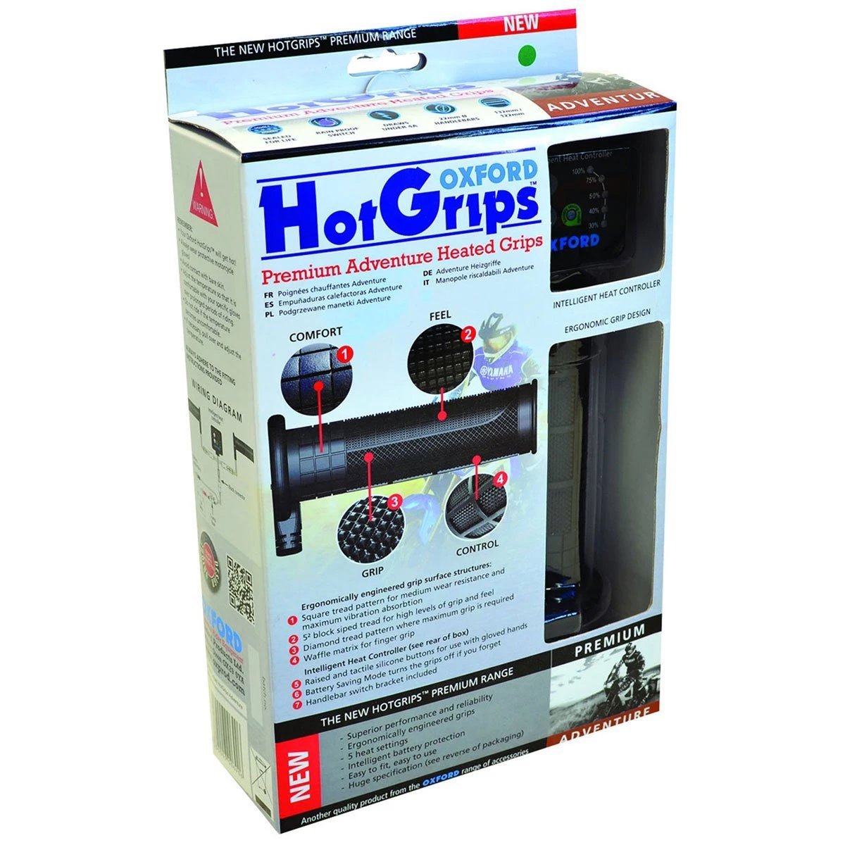 Oxford HotGrips Premium Adventure Heated Grip - Black 3 Oxford HotGrips Premium Adventure Heated Grip - Black