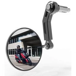 Oxford Premium Aluminium Bar End Mirror Right Side - Black