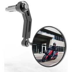 Oxford Premium Aluminium Bar End Mirror Left Side - Black