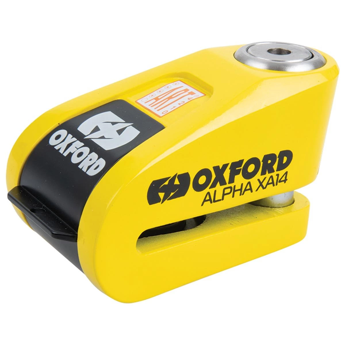 Oxford Alpha XA14 Alarm Disc Lock - Yellow 3 Oxford Alpha XA14 Alarm Disc Lock - Yellow