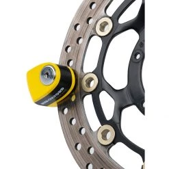 Oxford Micro XA5 Alarm Disc Lock - Yellow -Hot Sale getgeared Shop oxford micro xa5 alarm disc lock yellow olk213 3