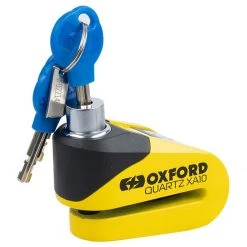 Oxford Quartz XA10 Alarm Disc Lock - Yellow -Hot Sale getgeared Shop oxford quartz xa10 alarm disc lock yellow olk216 3