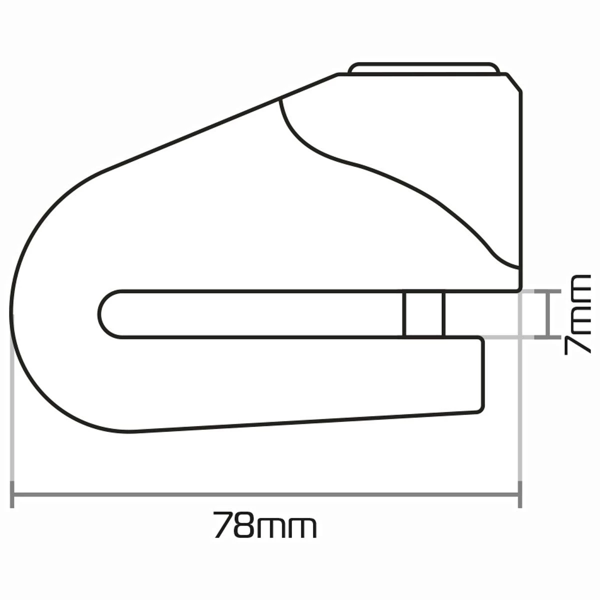 Oxford Quartz XD10 Disc Lock - Yellow 6 Oxford Quartz XD10 Disc Lock - Yellow - Image 4