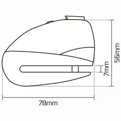 Oxford Screamer 7 Alarm Disc Lock - Yellow -Hot Sale getgeared Shop oxford screamer 7 alarm disc lock yellow olk290 4