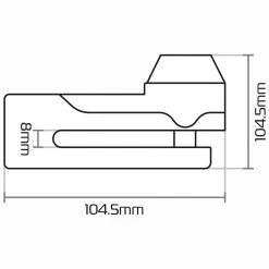 Oxford Titan Disc Lock 10mm - Black -Hot Sale getgeared Shop oxford titan disc lock 10mm black olk485 3