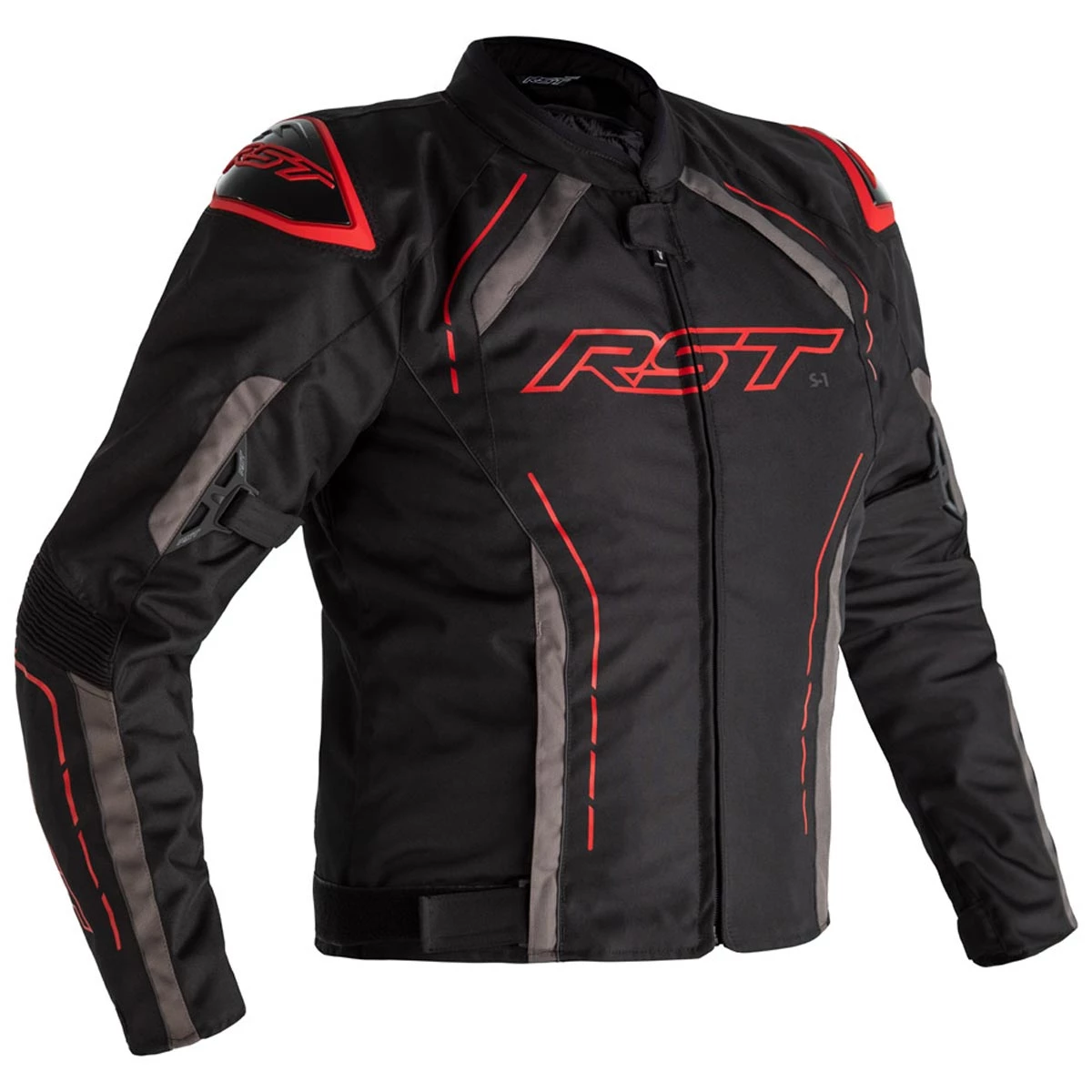 RST S-1 Textile Jacket CE WP - Black Grey Red 3 RST S-1 Textile Jacket CE WP - Black Grey Red