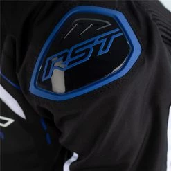 RST S-1 Textile Jacket CE WP - Black White Blue -Hot Sale getgeared Shop rst s 1 textile jacket ce wp black white blue md102559blud 3