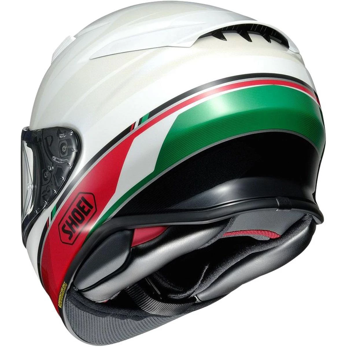 Shoei NXR 2 Nocturne TC4 Helmet - White Red 5 Shoei NXR 2 Nocturne TC4 Helmet - White Red - Image 3