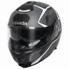 Spada Orion Slate Flip Front Helmet - Matt Black White Silver