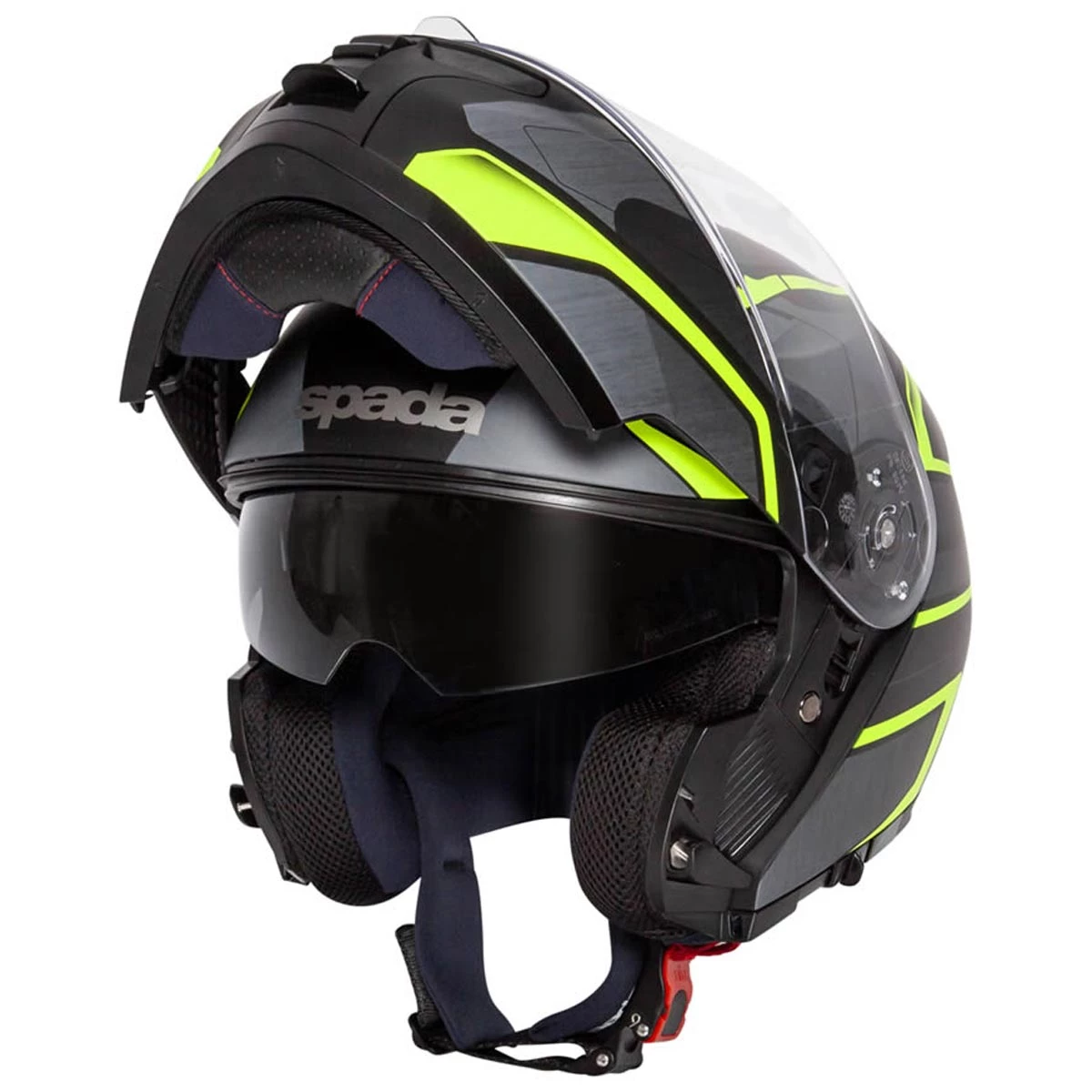 Spada Orion Slate Flip Front Helmet - Matt Black Yellow 4 Spada Orion Slate Flip Front Helmet - Matt Black Yellow - Image 2